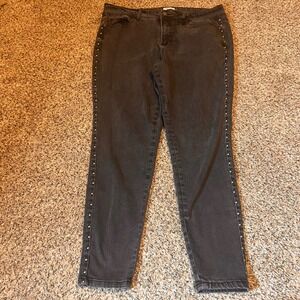 Rebel Wilson The Minx Skinny‎ Jeans Studded Dark Wash Women's Size 18W